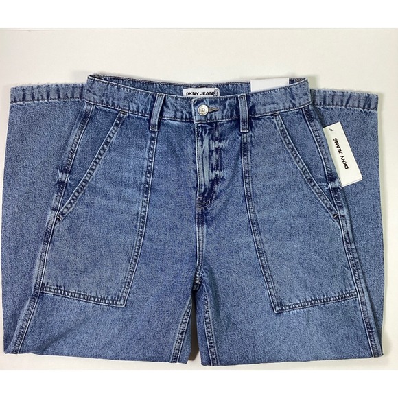 DKNY Jeans‎ High Rise Barrel Leg Women's Denim Jeans Size 26 - Picture 3 of 9